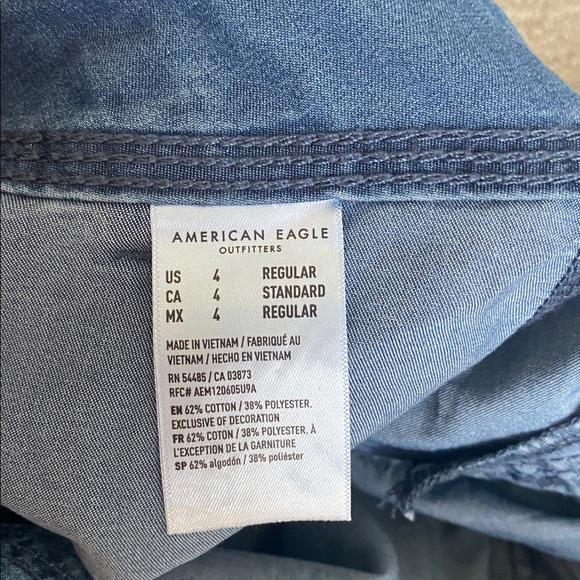 NWOT American Eagle Outfitters Baggy Joggers Denim Stretch Pants - Picture 9 of 9